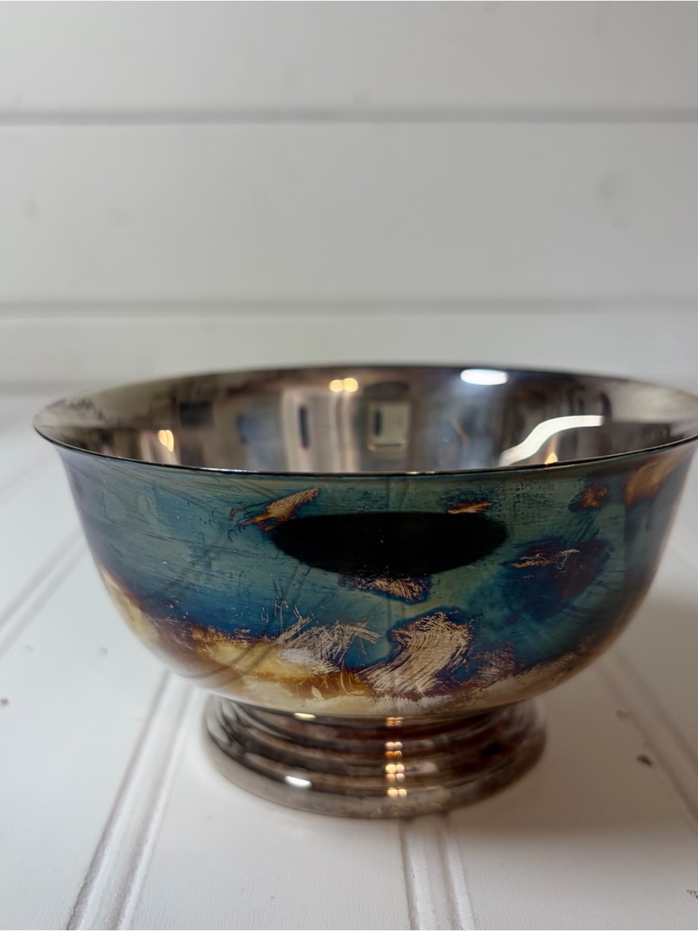 Vintage Silver Plated Decorative Footed Bowl | Marked Gorham - Picture 2 of 8